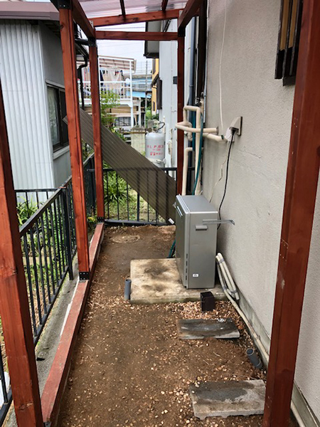 施工後給湯器