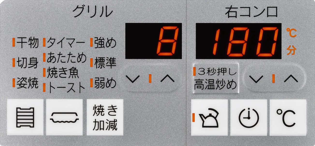 右操作パネル全灯