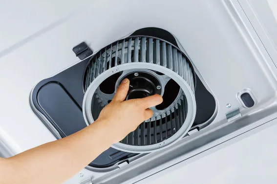 LGR・TLRワンタッチ着脱ファン着脱イメージ