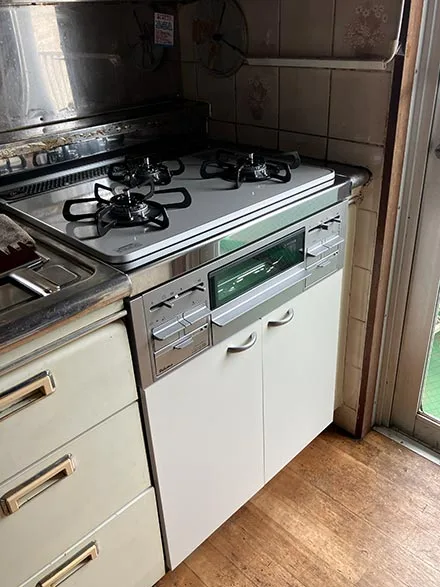 【ビルトインコンロ交換・オーブン撤去】　PD-509WS-60CV